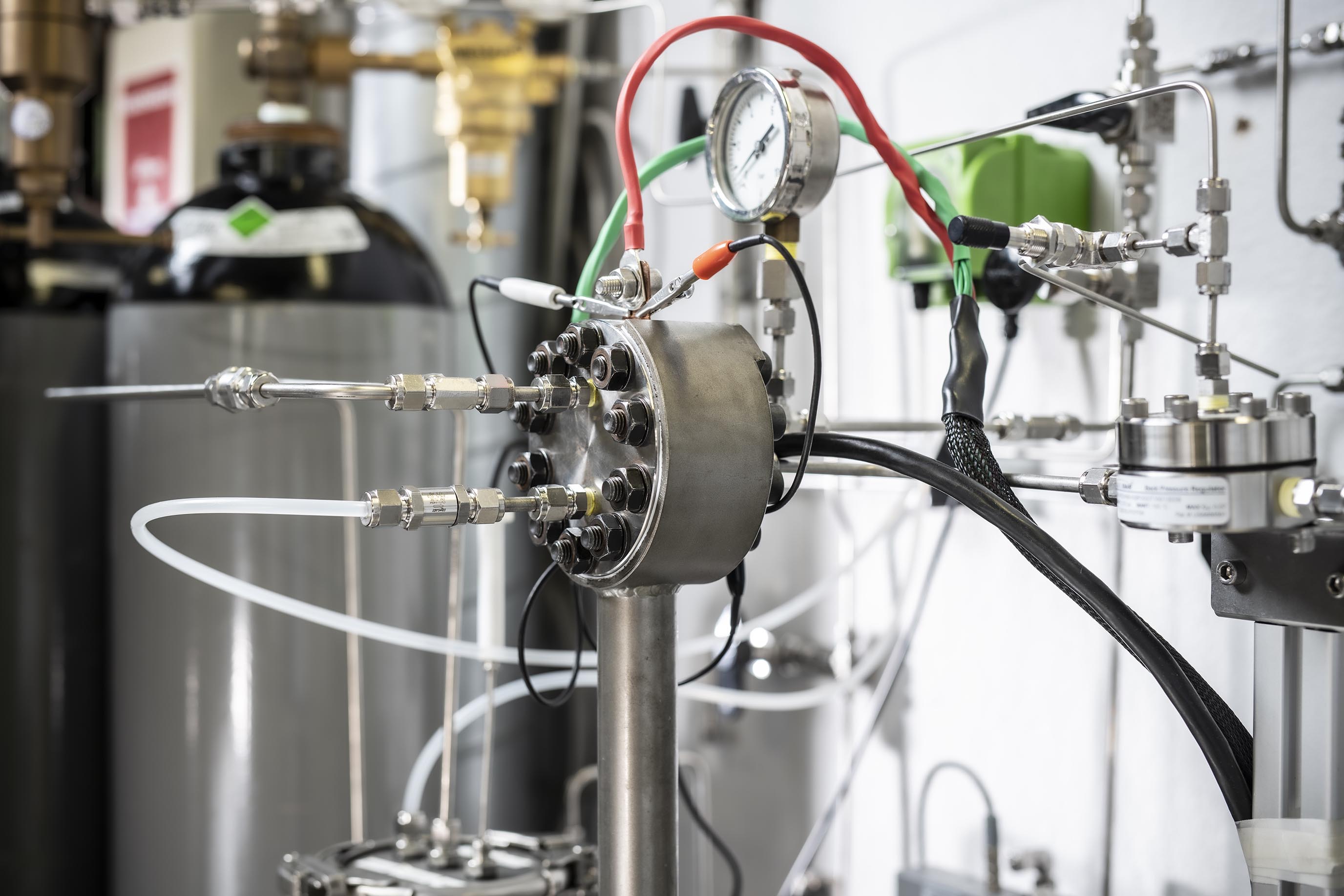 CO2-Hochdruckelektrolyse-Laborteststand für den Betrieb bis 120 bar(g) CO2